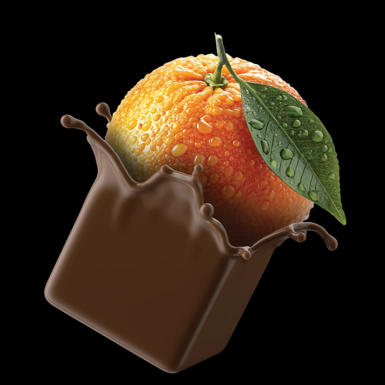 Orange chocolate confection