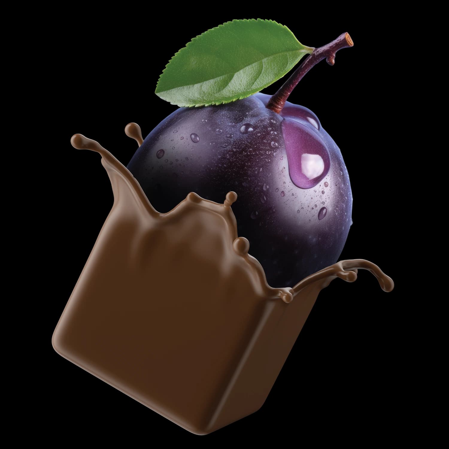 Plum chocolate confection